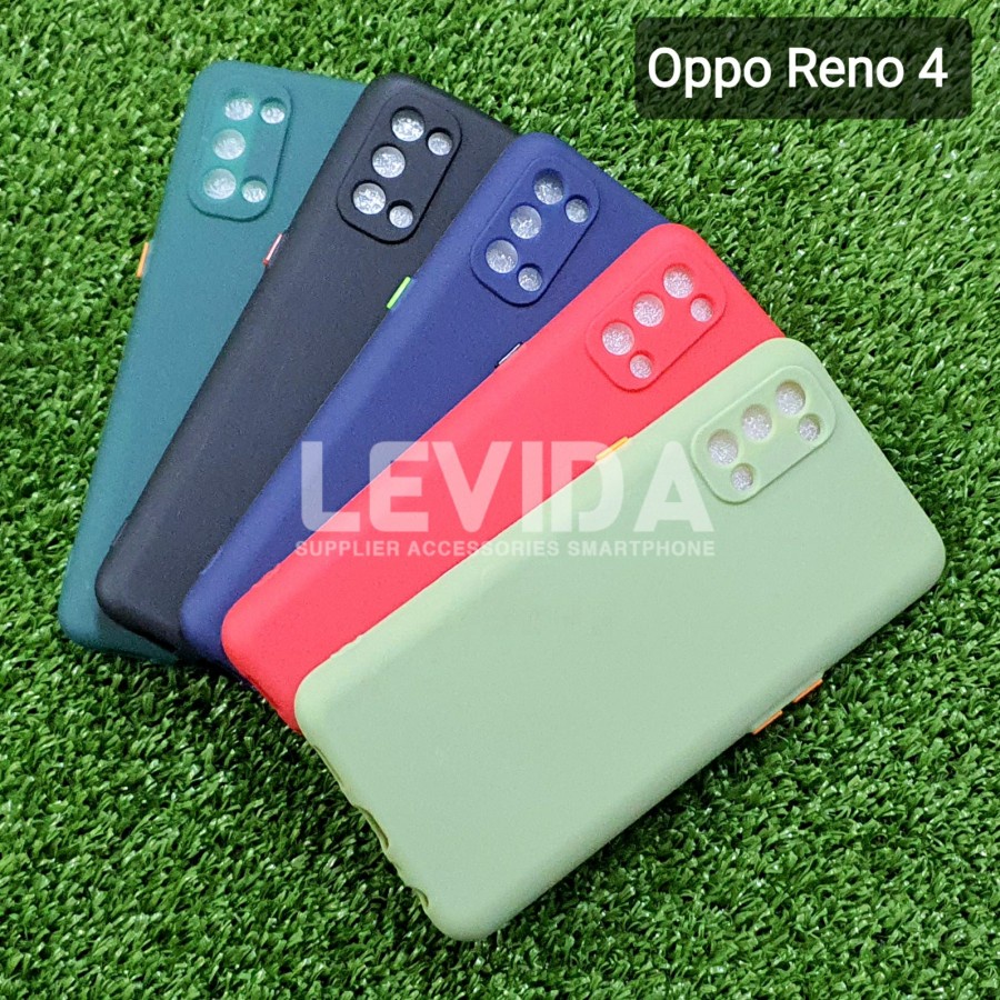 CASE BABY SKIN MACARON + PROTECT CAMERA OPPO RENO 4 4G SOFTCASE - FA