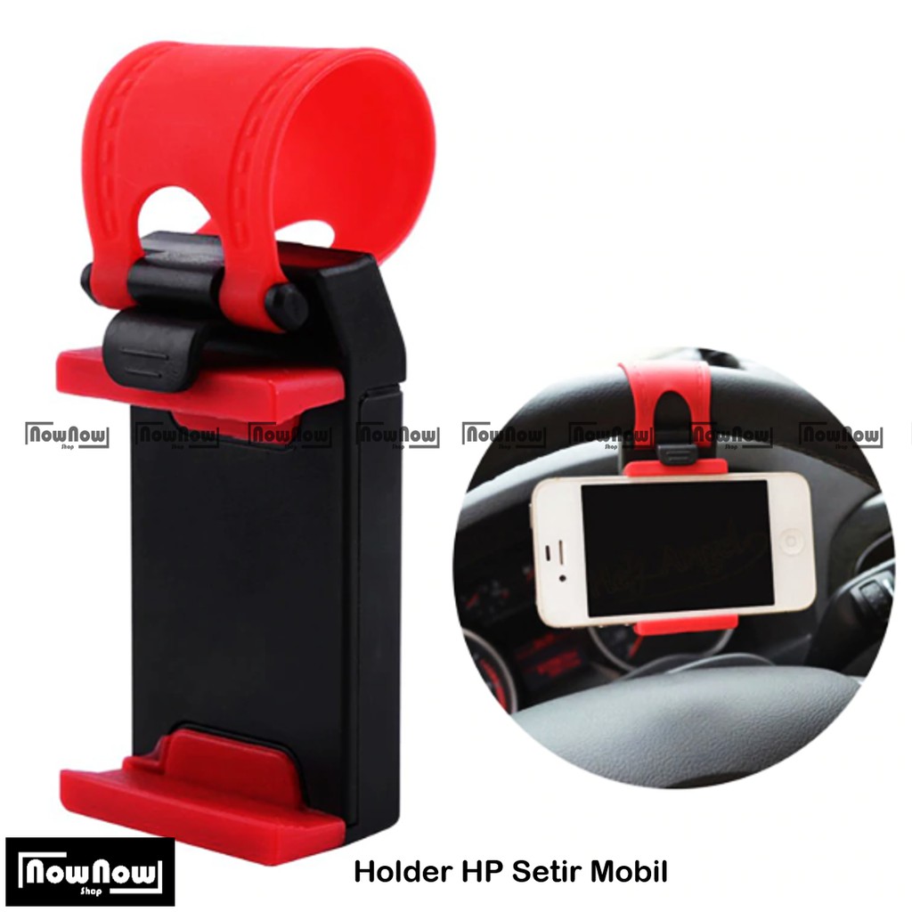 Car Steering Wheel Phone Holder Pegangan HP Pada Setir Mobil