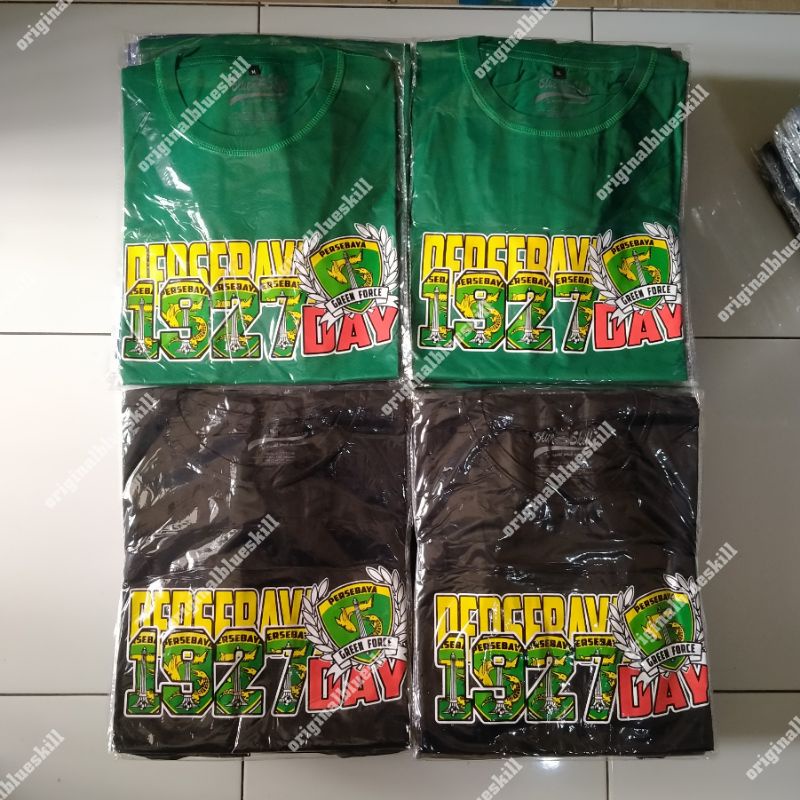 Kaos persebaya day / kaos supporter persebaya / kaos persebaya surabaya 1927 / kaos distro pendek persebaya untuk pria dan wanita / kaos originalblueskill