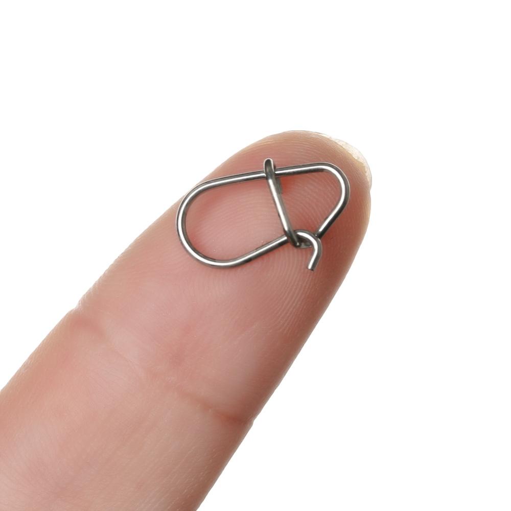 Suyo 100 Pcs Memancing Gantung Snap Baru Kualitas Tinggi Stainless Steel Tahan Lama Garis tackle Oval Split Rings