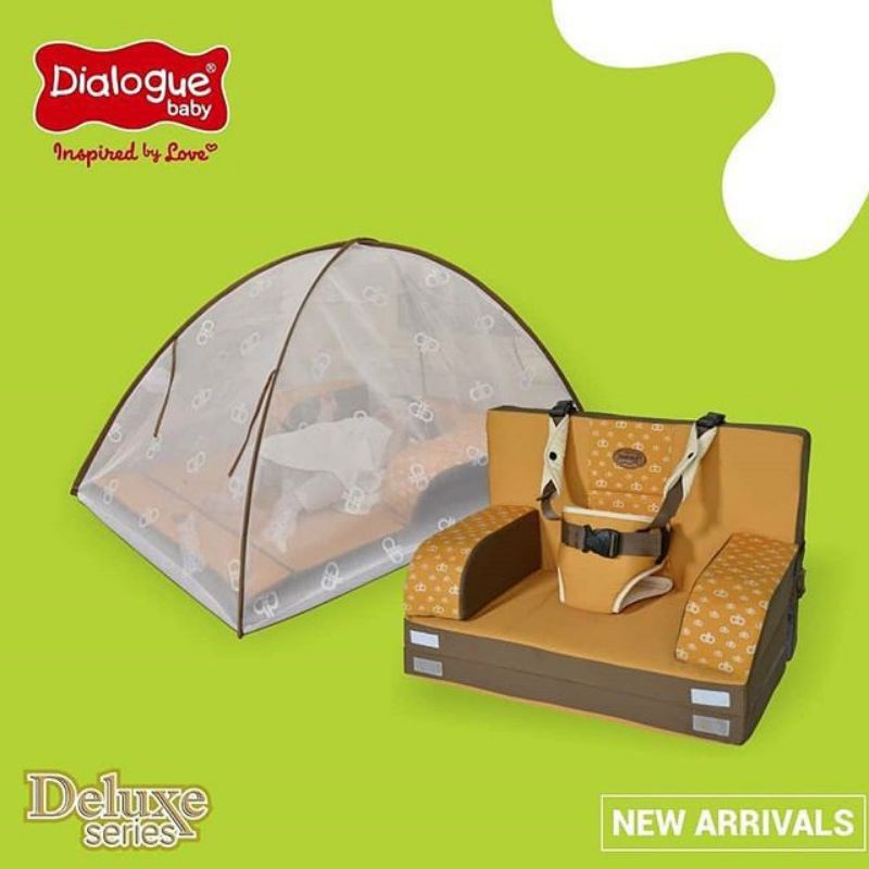 FREE BONEKA - Dialogue Baby Kasur Bayi Sofa + Sabuk Pengaman + Kelambu Deluxe Series DGK9402 | Baby 