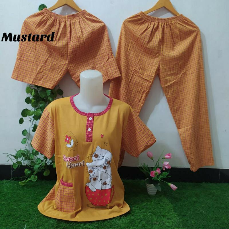 BAJU TIDUR 3IN1 BIO PREMIUM - SETELAN BABYDOLL 3IN1 BIO PREMIUM
