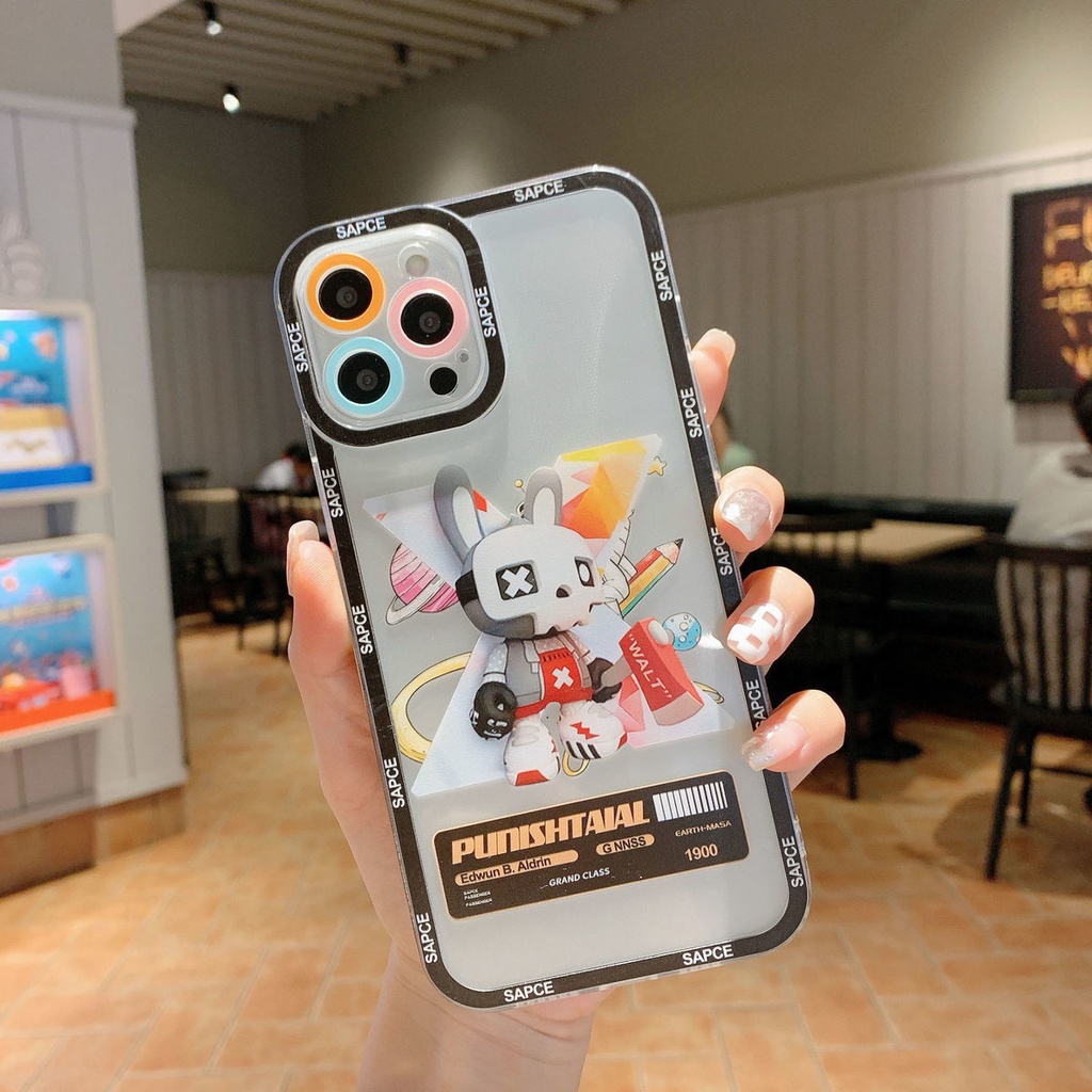 Pola Kelinci Yang Indah Casing Ponsel untuk iPhone 11 12 13 Pro Max Xr XsMax 7 8 Plus MkKl4