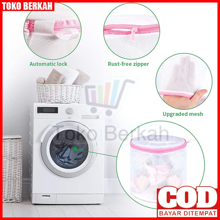 Bra Loundry Bag Kantong Penyimpanan Cucian BH CD Celana Dalam Kancut Lingery di Mesin Cuci Londri-3