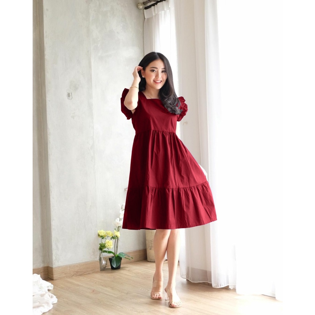 FWG - DRESS DETIA / DRESS WANITA KEKINIAN / CASUAL DRESS / PAKAIAN WANITA / DRESS / DRESS KOREA