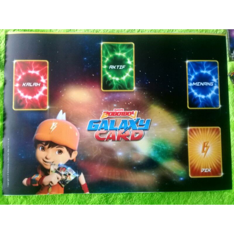 Dek Arena Bertarung  Boboiboy Galaxy Card Waterproof Anti Pudar + ALBUM