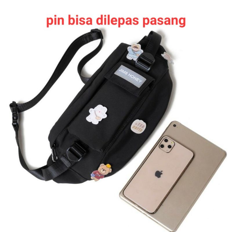 Waist Bag Jimshoney Murah Tas Selempang Bahu Olaf Bag Original Jims Honey Sling Bag Multifungsi - Tas Pria Wanita Pinggang