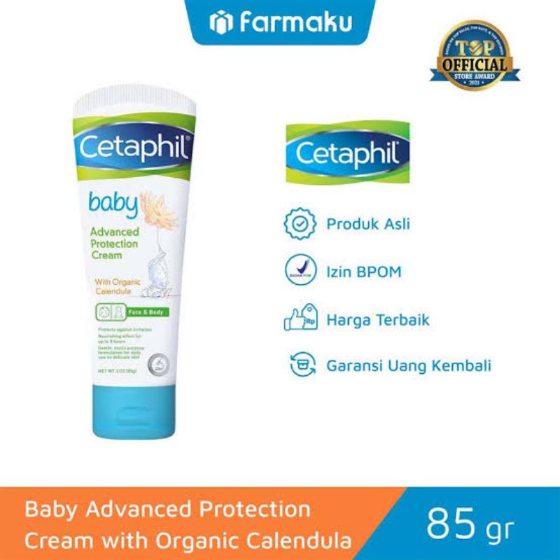 Cetaphil Baby Advanced Protection Cream 85gr with Organic Calendula - Cetaphil Krim Bayi - Pelembab Kulit Bayi