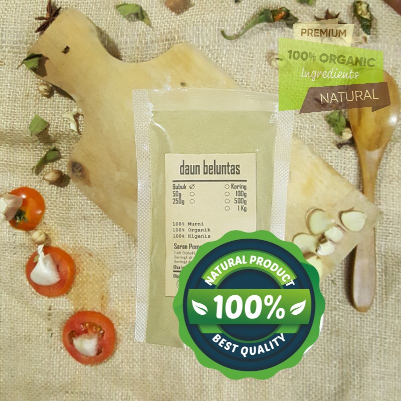 

DAUN BELUNTAS BUBUK 100gr - Pluchea indica- MURNI - READY STOK