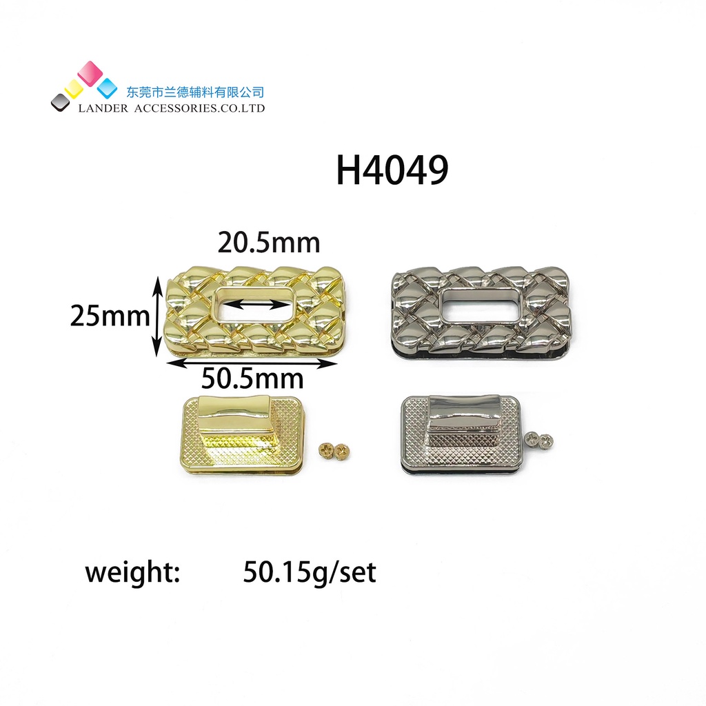 Lander Alloy Bag Lock Kunci tas Wanita Elegant / H-4049