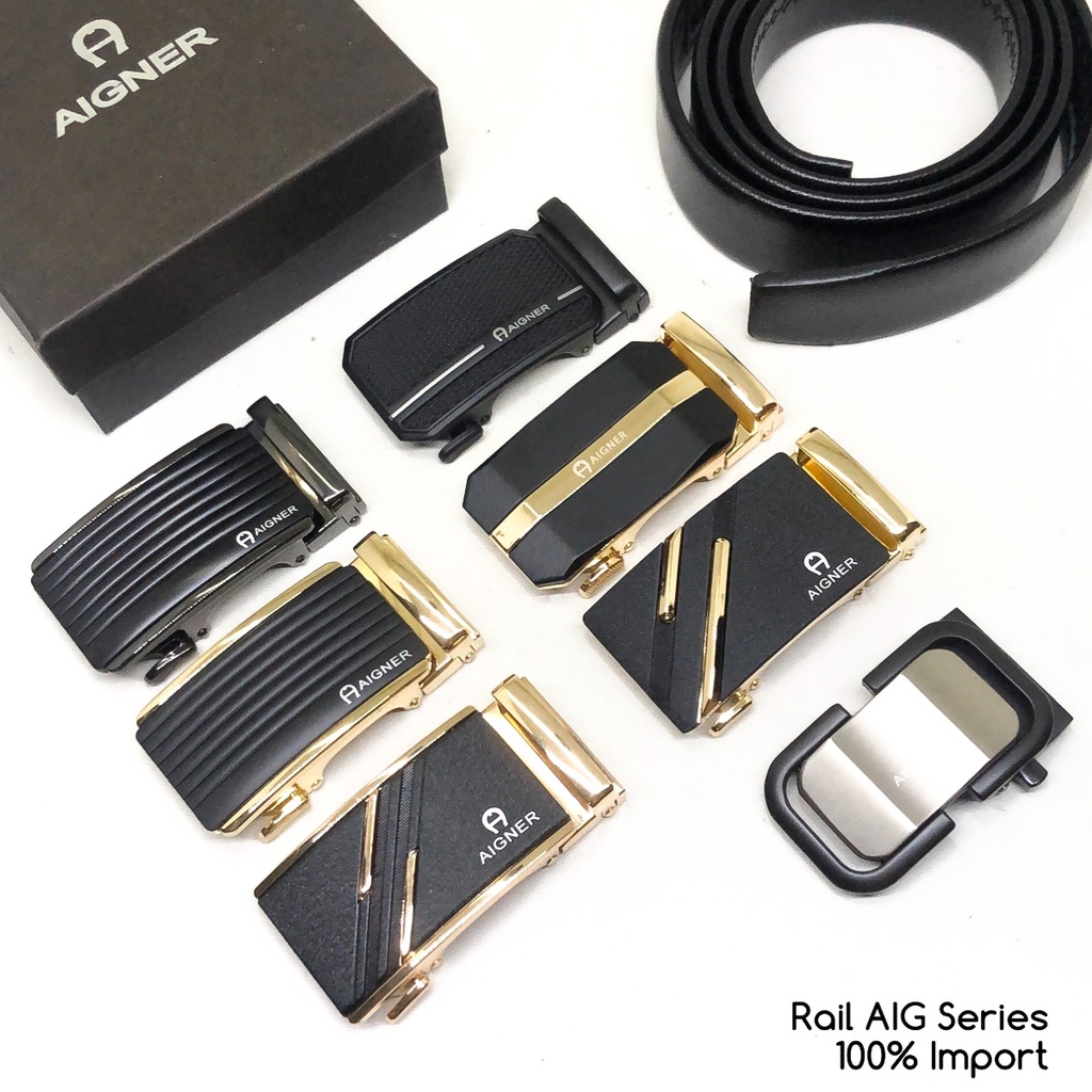 sabuk pria AIG series model rail import premium sabuk fashion murah