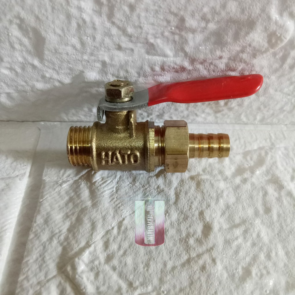 Keran Angin Hato 1/4" Kran Gas Keran Compresor Kuningan Ball Valve