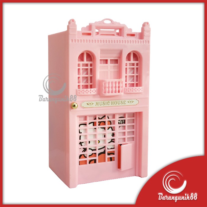 Kotak Musik Model Lemari HK Pink Music Box