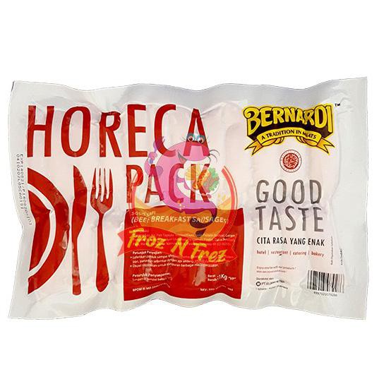 

Bernardi Sosis Sapi 1000 Gram - Horeca Pack Vp Terlaris