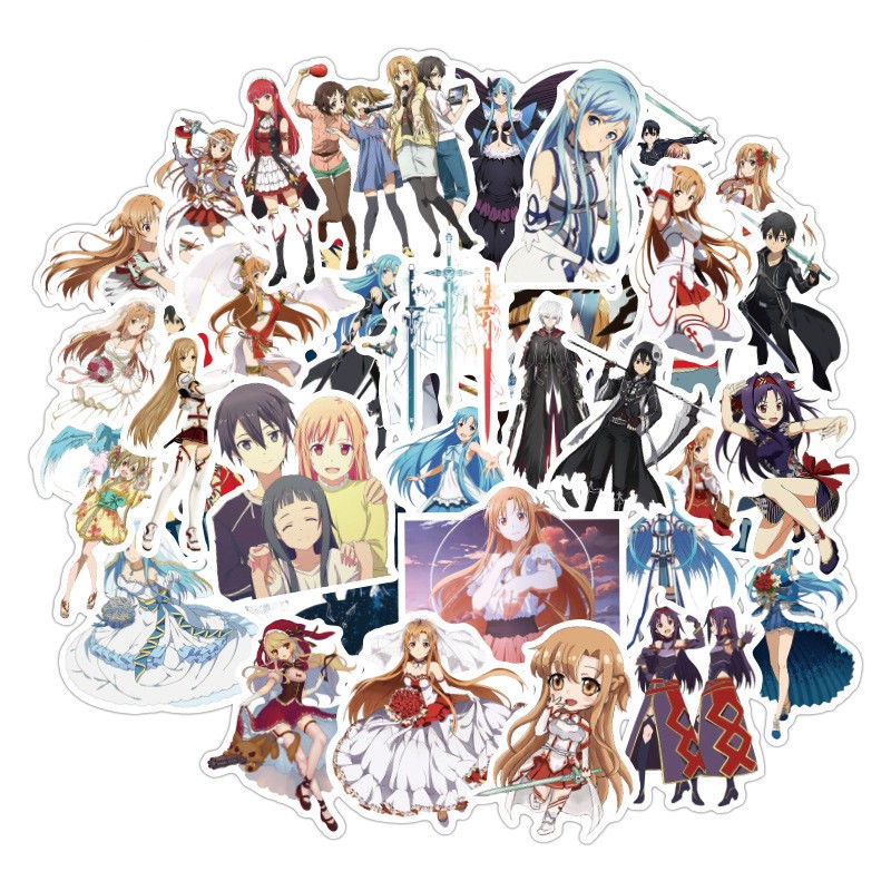 SAO004 – Stiker Sticker Anime Manga Cosplay Jepang SAO Sword Art Online