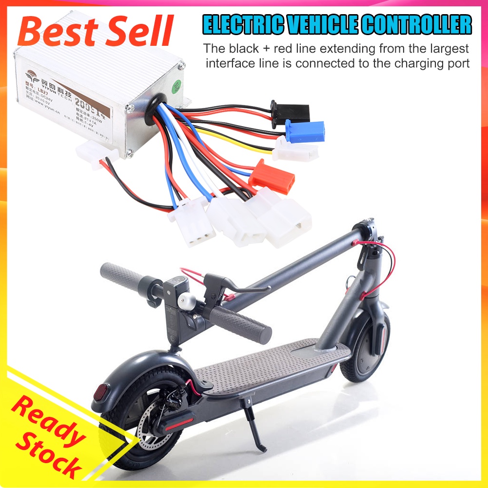 24V 250W Electric Bicycle Brushed Controller for Motor Scooter E-bike Parts