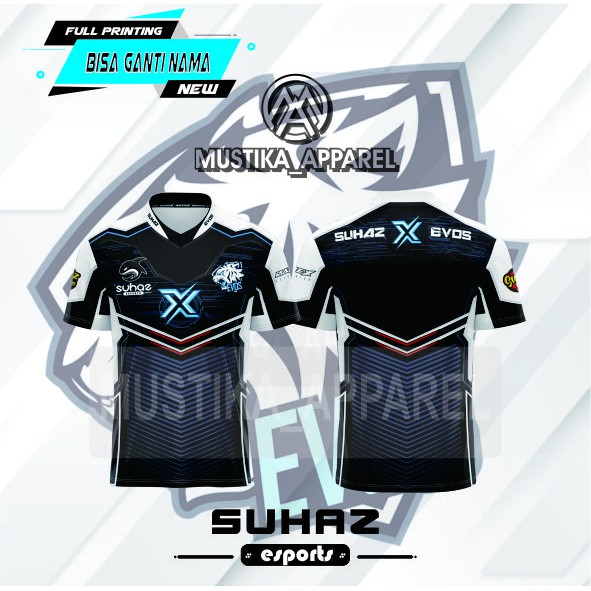 Kaos Jersey Gaming EVOS SUHAZ ESPORTS Terbaru 2021 Full Printing