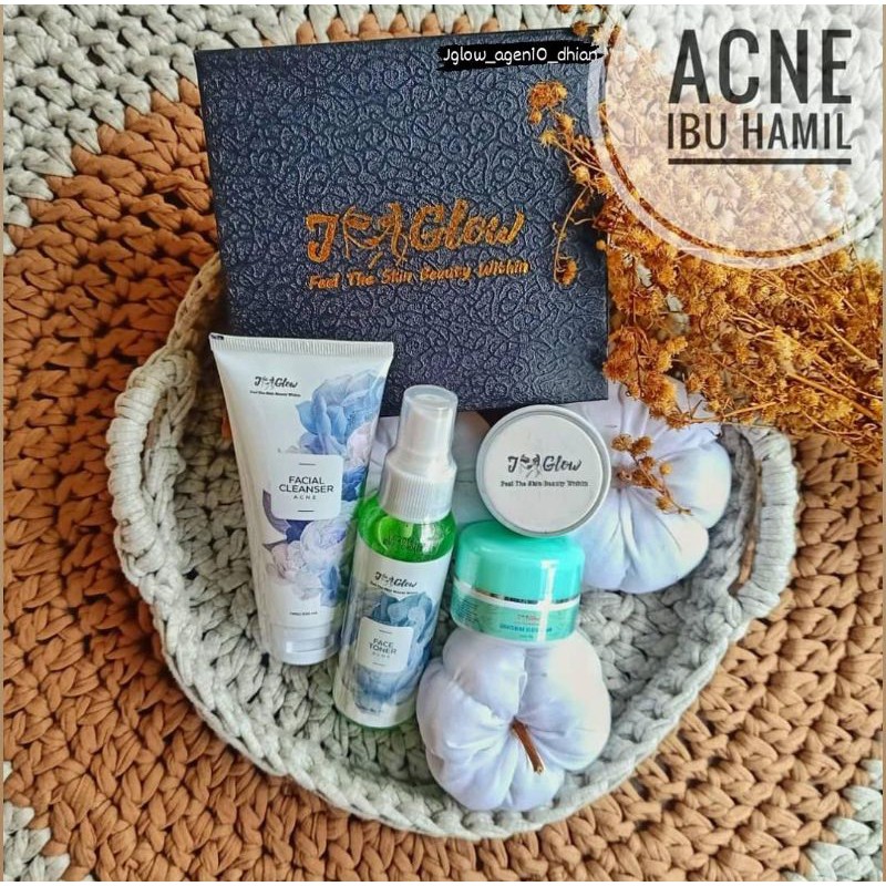 Jglow Skincare Paket Acne Untuk Ibu Hamil Perawatan Kecantikan Aman & BPOM