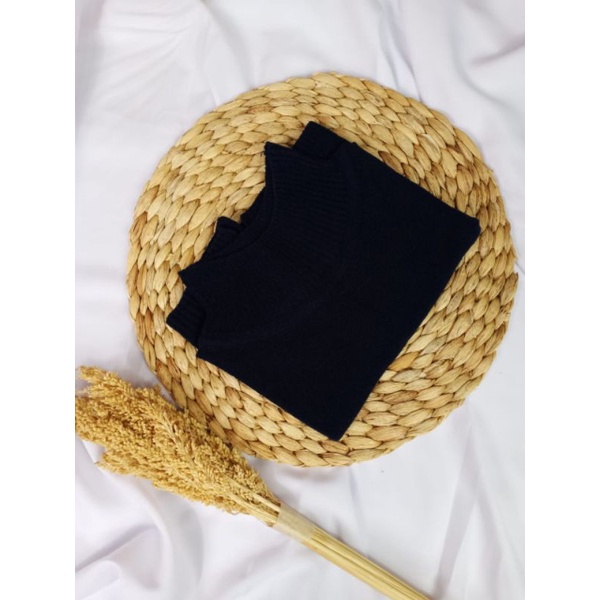 Manset Leher Rajut Premium-Dark navy