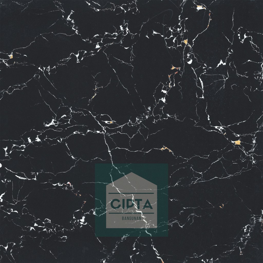 Granit/ Granite Tile Dinding/ Lantai Vicenza Digital Glazed Marmer Hitam 60x60cm