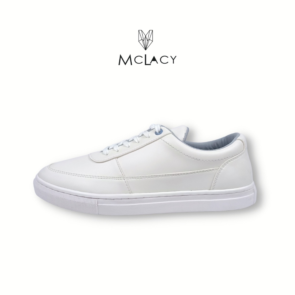 MCLACY - Sepatu Local Sneakers - Stork White/Black