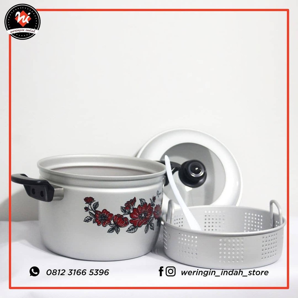 PANCI SET PANCA GUNA KUKUSAN DANDANG STEAMER ALUMUNIUM MASPION JAWA UKURAN 33