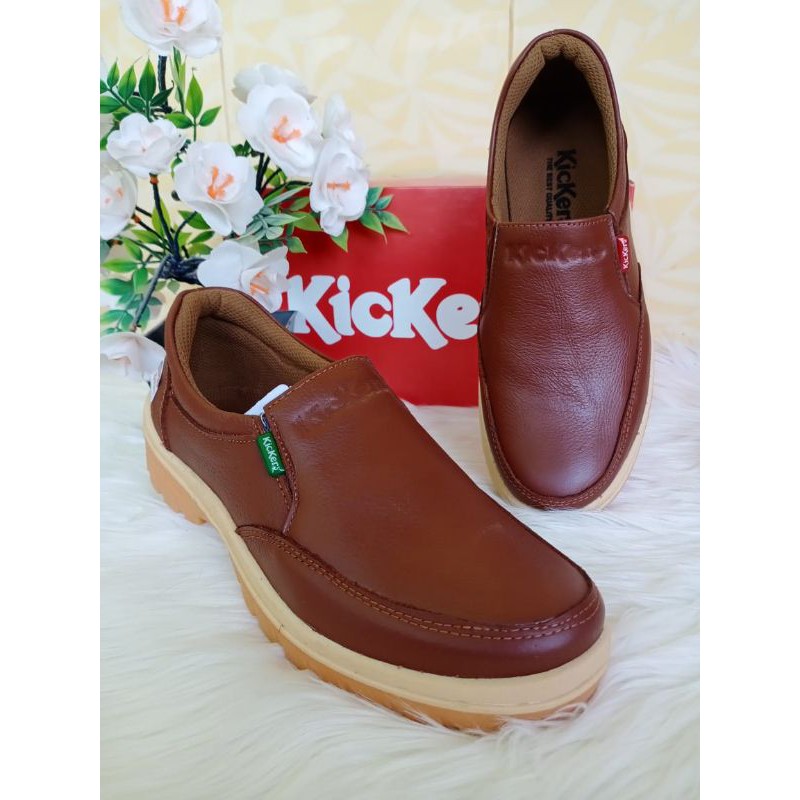 Kickers Sepatu Kulit Casual Pria Asli