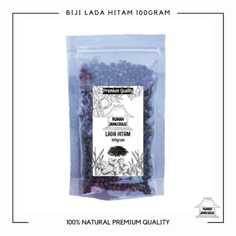 

100gr Biji Lada Hitam Utuh / Whole Black Pepper / Rempah / JSR 100% PREMIUM QUALITY