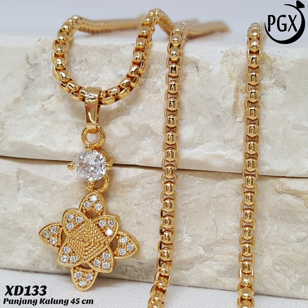 PGX Kalung Wanita Xuping Perhiasan Lapis Emas Aksesoris Fashion Premium - XD133