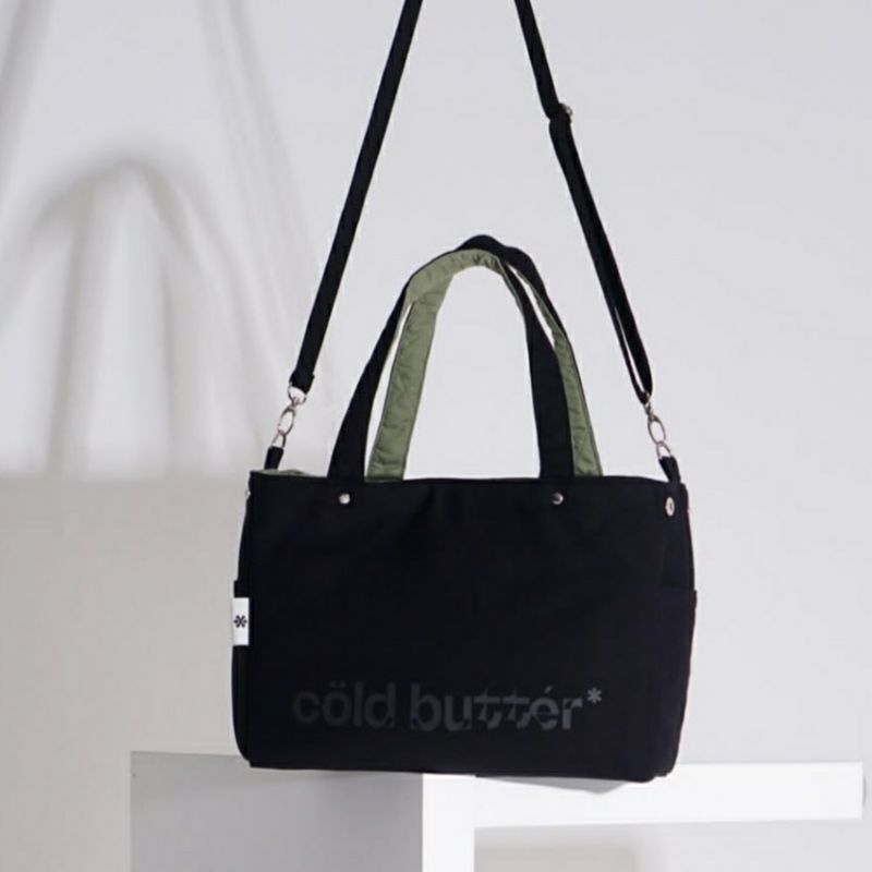 LOUTROPICS COLD BUTTER TOTE BAG SAGE GREEN