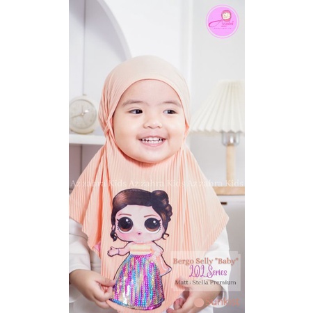 (COD) LOL Series // Bergo Selly "Baby", Kerudung New Born Jilbab Bayi Plisket Lidi Hijab Anak Tali