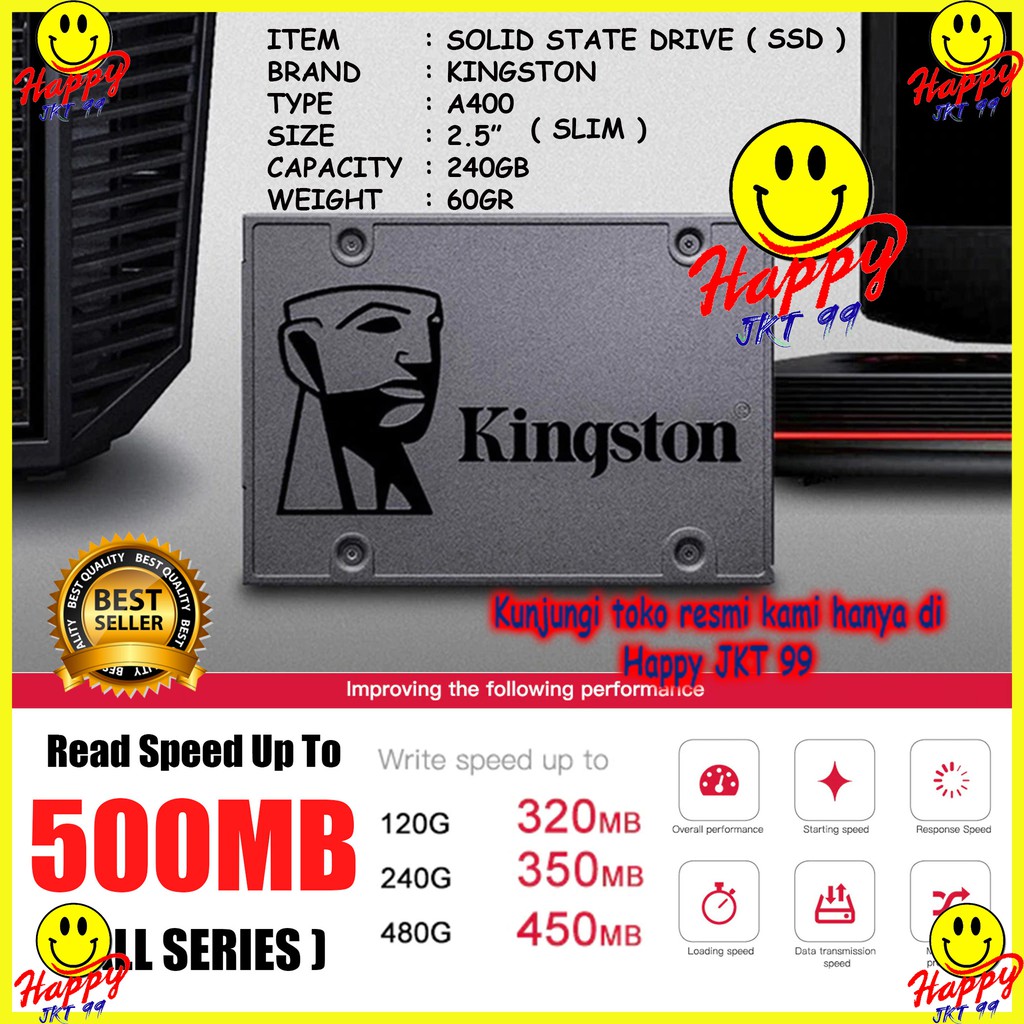 [ HAPPY JKT 99 ] SSD KINGSTON A400 240GB SATA 2.5&quot; ORIGINAL