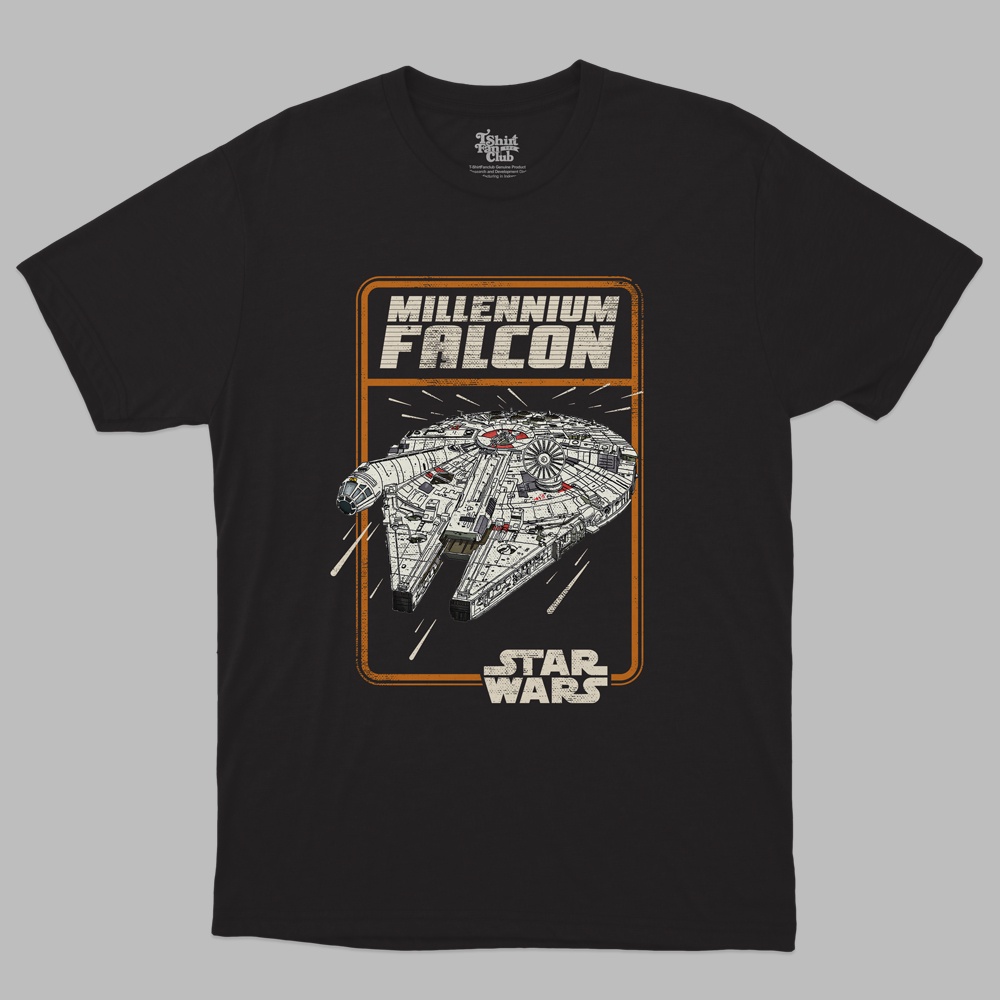Original [TshirtFanclub] Kaos Film Movie Star Wars Millennium Falcon Vintage Unisex Tee