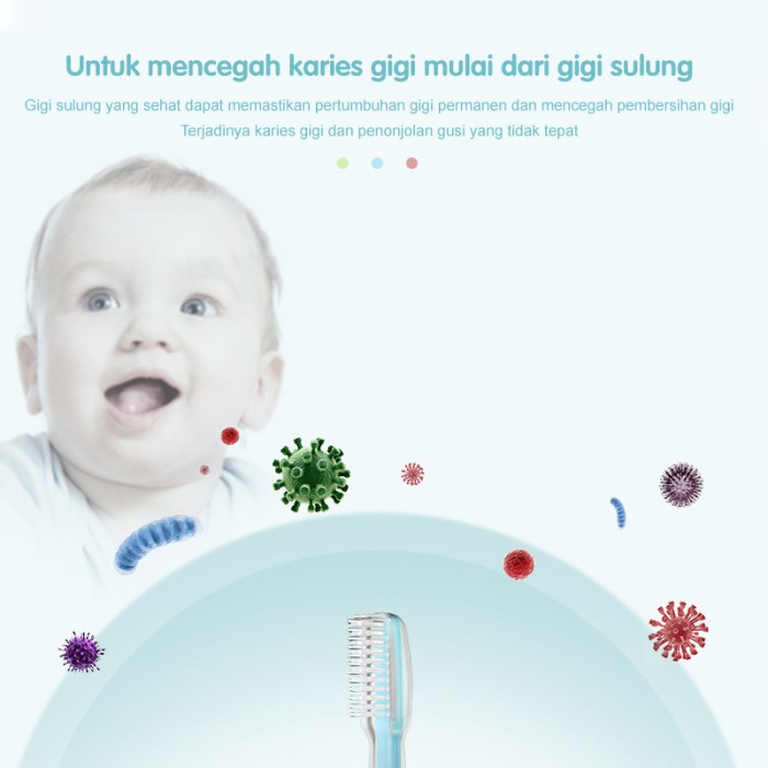 Sikat Gigi Bayi Silikon Halus Aman /Silicone Suction Cup Soft ToothBru