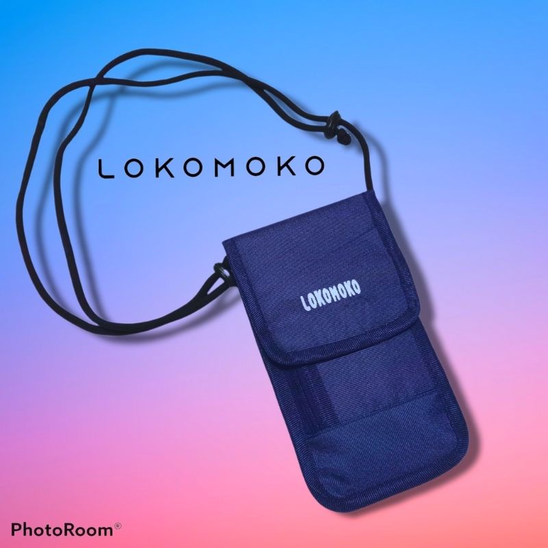 Tas Leher Gantung Hanging Wallet Hp Dompet Kartu dan Uang Lokomoko