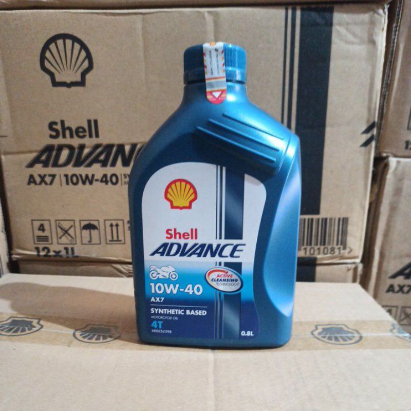 OLI SHELL ADVANCE 4T AX7 08L SAE 10W-40 API SM JASO MA2 OLI MANUAL 4T ORIGINIAL SHELL
