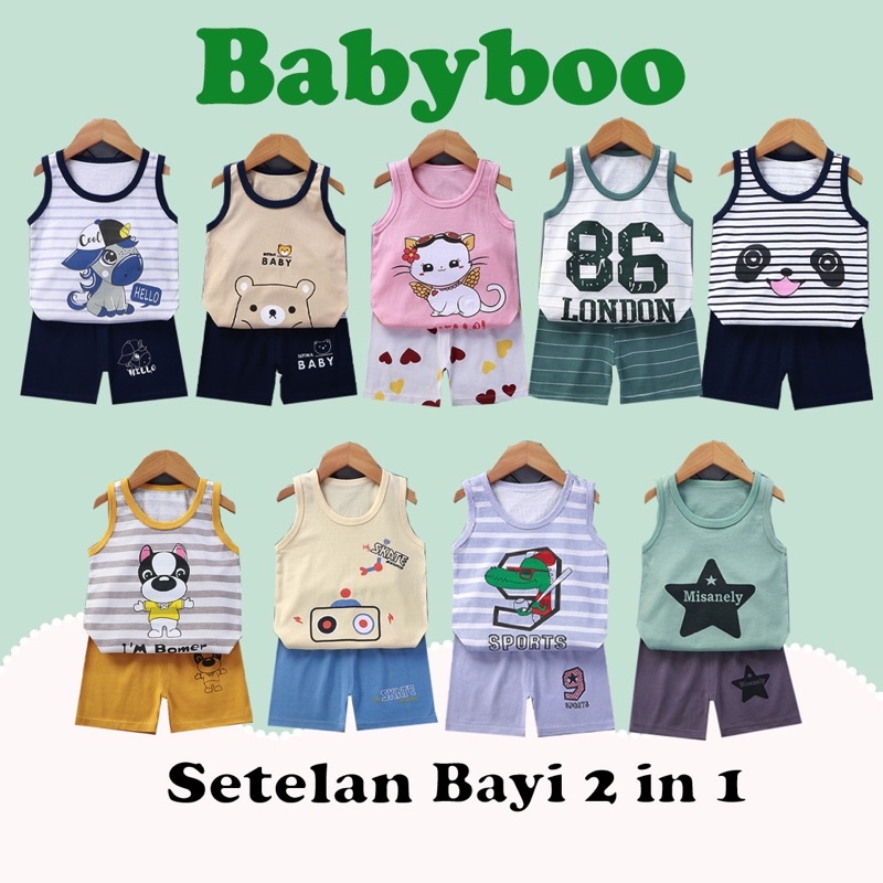 (0-24m) Setelan Baju Bayi/Pakaian Bayi Oblong/Setelan Baju Anak Tanpa Lengan