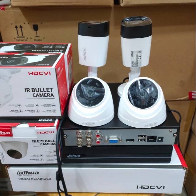 Paket cctv Dahua 4 ch 2mp full hd 1080p hdcvi murah dan garansi 2 tahun