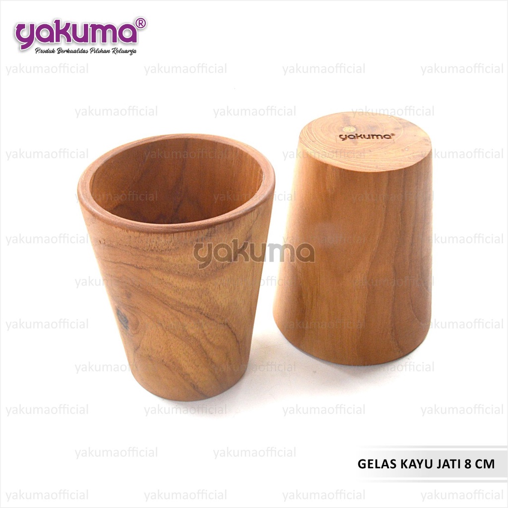 GELAS / MUG KOPI KAYU JATI PREMIUM 8 CM