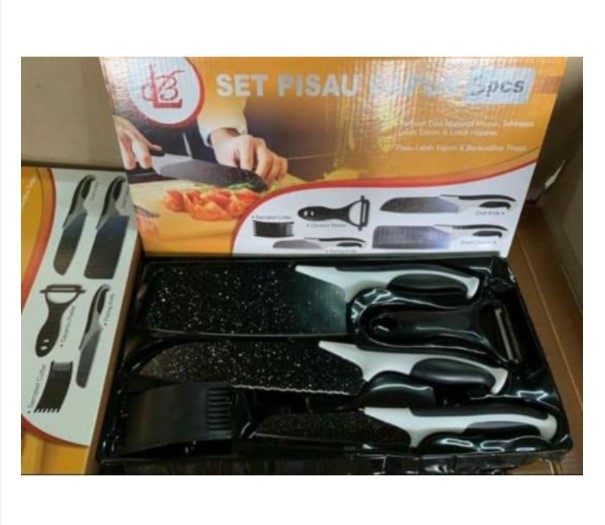 Set Pisau Premium - Set Pisau Batu Maifan - Set Pisau Anti Lengket