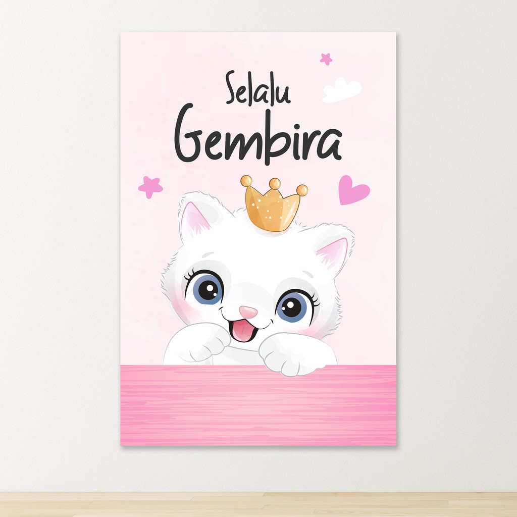 B88 HIASAN DINDING KAMAR ANAK PAJANGAN UNIK MURAH LUCU MOTIF KARAKTER KARTUN KUCING-B88-1