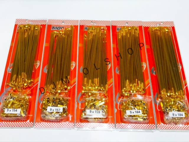 Jari jari motor warna gold 9mm