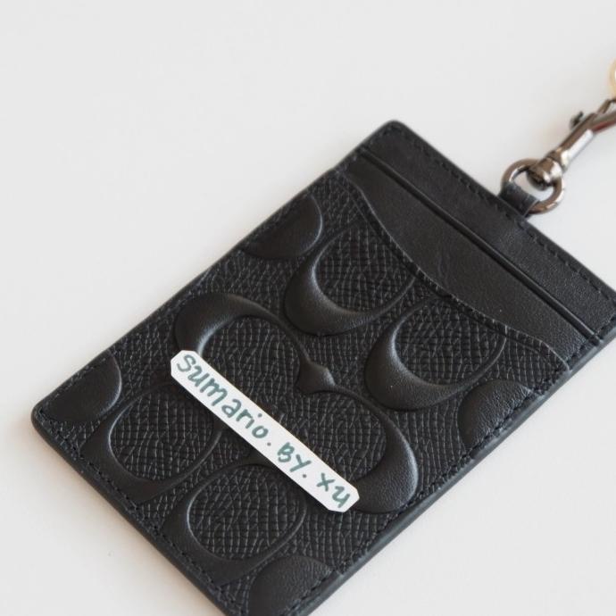 

NAMETAG NAME TAG CARD HOLDER KARTU NAMA KANTOR COACH KULIT ASLI