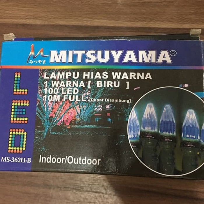 Lampu TUMBLR Hias Natal Kelap Kelip Warna Biru MS362H Blue 100LED 10M