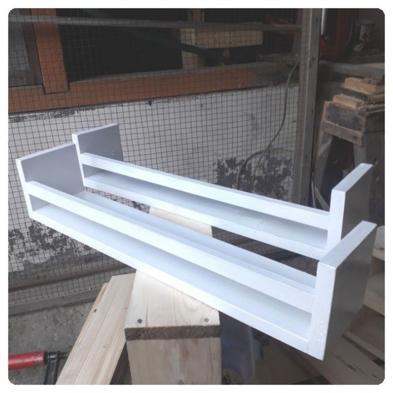 Rak dinding putih  /rak Bumbu serbaguna