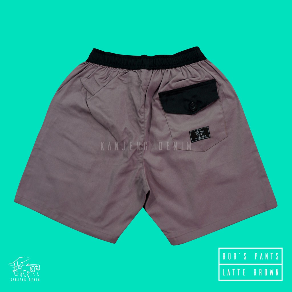 Kanjeng Denim Boardshort Celana Pendek BOB'S PANTS LATTE BROWN