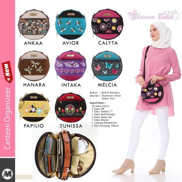  Tas  Bulat  Slempang Premium Wanita  SlingBag Multifungsi 