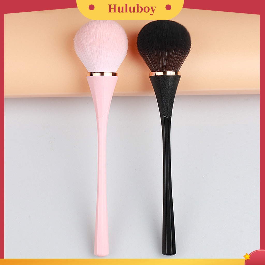 Huluboy Huluboy♡ Brush Makeup Profesional Gagang Plastik Untuk Foundation / Blush On / Bedak Tabur