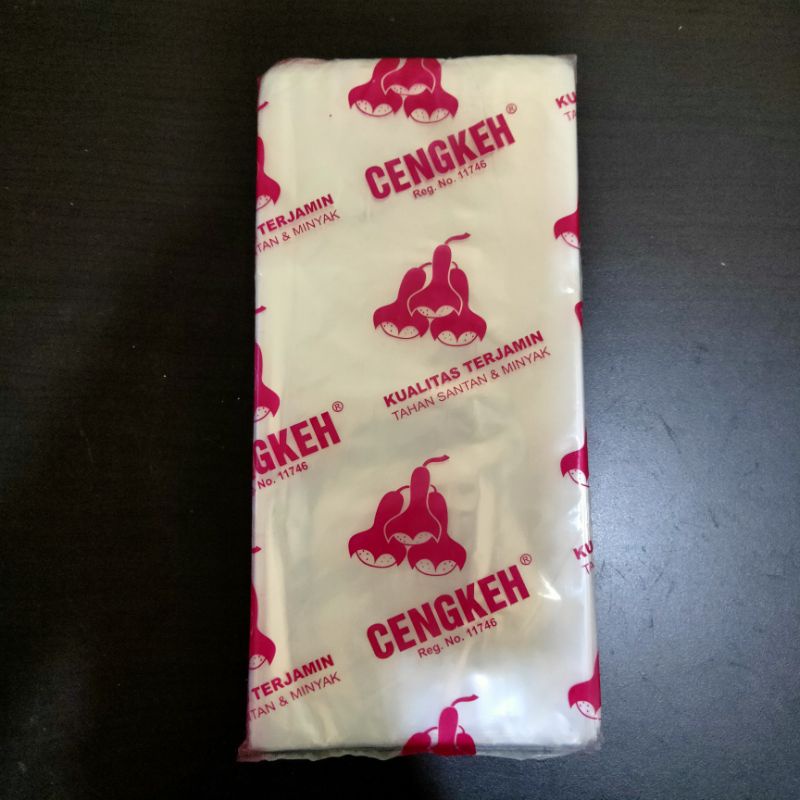 

PLASTIK PE CENGKEH 12 X 25 UK 1/2 KG 200 GR - 87 LEMBAR - 1 PACK