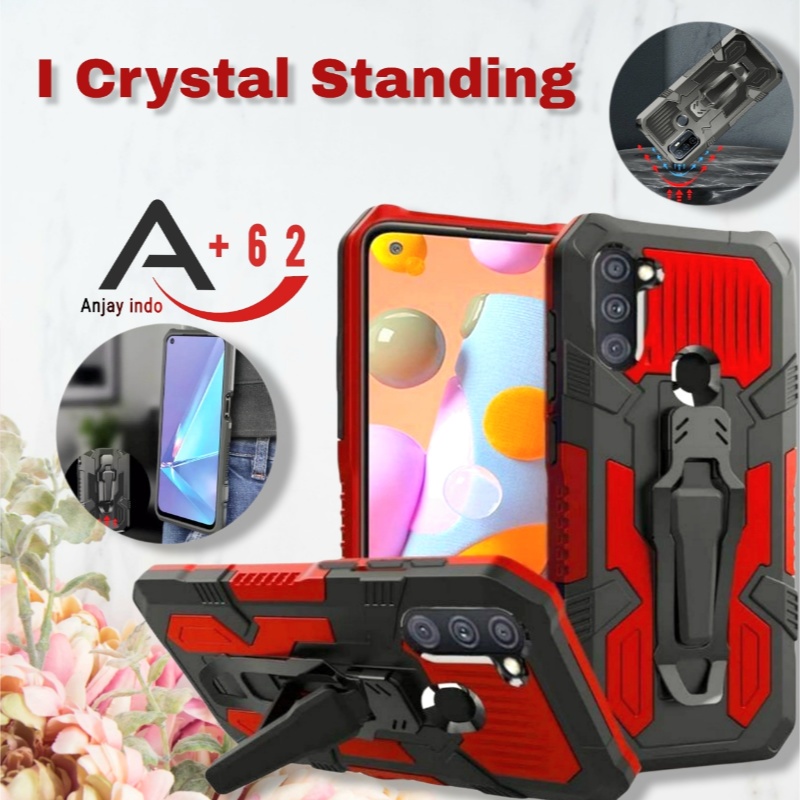 Oppo F11 Pro Reno 2F 4 4F 5 5F Hard Case Belt Clip Standing Transform Robot Hp Oppo Reno 4 5 4F 5F